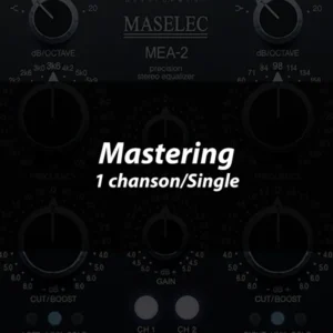 Service de Mastering pour 1 chanson/Single