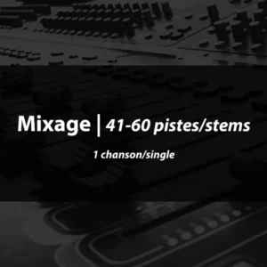 Mixage 41-60 pistes/stems (1 chanson/single)